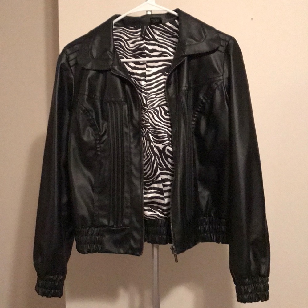 New Directions Petite Faux Female Jacket.